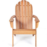 COSTWAY Chaise de Jardin Extérieur Adirondack en Bois Résistant aux Intempéries avec Dossier Incurvé Charge Max. 170KG pour Jardin/Patio/Pelouse et Terrasse