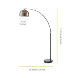 Teamson Home VN-L00010AB-EU Lampadaire, Métal, 40 W, Noir