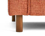 Lisa Design - Jake - canapé Droit 3 Places Convertible en Tissu Velours Relief, Terracotta