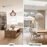 Lightswing® Single Système de Suspension pour 1 Lampe Suspendue - Blanc Mat - 90 cm - Système de Lampe Réglable - Facile à Installer - Lampe Suspendue - Suspension de Lampe