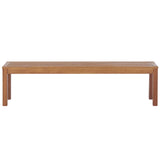 Ensemble Repas de Jardin 6 Places Table et 2 Bancs en Bois d'Eucalyptus Clair pour Jardin ou Terrasse Rustique Monsano Beliani