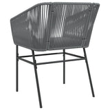 Homgoday Chaise de Jardin Confortable en Résine Tressée, Coussins Gris, Support Stable, Résistant aux UV - 2 Pièces