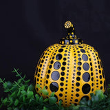 LGYKUMEG Yayoi Kusama Sculpture De Citrouille Statue Statue Ornement Botanical Jardin Décoration Artistes Modern Sculpture Dot Art Accueil Accessoires Accessoires De Bureau,Jaune