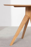 SKLUM Table à Manger Ronde en Bois (Ø100 cm) Sekiz Bois Naturel