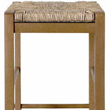 okAffareFatto di Zimbardi Costanza Tabouret en bois avec assise carrée paille h 67 cm en noyer clair pieds en sabre