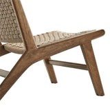 Modway Saorise Wood Chaise longue en corde tressée Noyer naturel