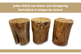 Table d'appoint TOBELO en bois de racine - 40 cm - Tabouret à fleurs - Support pour le salon, le jardin d'hiver ou la terrasse et le jardin