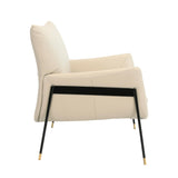 Angel Cerdá - Fauteuil en Peau de Vache Gris Perle - Design Moderne avec Structure en Acier Noir et Détails Dorés - Idéal pour les Salons, les Espaces Repas et les Espaces de Détente - 67 x 75 x 87 cm
