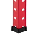 Relaxdays Étagère Charge Lourde, Max. 160 kg, 4 Niveaux, HxLxP:147,5x75,5x30,5 cm, Cave & Garage, Rangement métal, Rouge