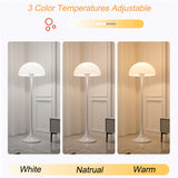 Lampes Standard de Salon Lampadaire Moderne pour Salon Champignon Semi-Circulaire pour Chambre Abat-Jour Rond en Acrylique Blanc Champignon Lampe de Lecture sur Pied pour Coin de c