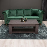 Paris Prix Canapé 3 Places en Velours Chesterfield 217cm Vert