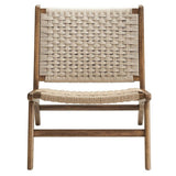 Modway Saorise Wood Chaise longue en corde tressée Noyer naturel