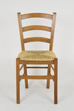 t m c s Tommychairs - Set 4 chaises Venice pour Cuisine, Bar et Salle à Manger, Robuste Structure en Bois de hêtre peindré en Couleur chêne et Assise en Paille