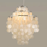 Lustre contemporain en coquille blanche nacrée pour chambre à coucher, salon, salle à manger, café, bar, couloir, décoration moderne E27
