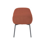 sweeek - Banc. Bout de lit avec revêtement Bouclette texturée. Rouille. Pieds en métal Noir. L 120 x P 41 x H 42.5cm