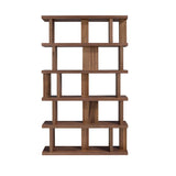 Ángel Cerdá - Bibliothèque en Bois de Noyer avec étagères irrégulières - Bibliothèque Moderne - Bibliothèque de Salon - Durable et Fonctionnelle - 120 x 23 x 195 x 195 cm
