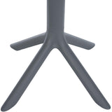 CLP Table Lacota Ø 60 cm I Table de Jardin résistante aux intempéries et aux UV I Table Ronde de Balcon en polypropylène Durable, Couleur:Anthracite
