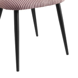 B&D Home Chaises de Salle à Manger Vicky Lot de 2, Chaise rembourrée en Velours côtelé pour Salle à Manger, Cuisine, Salon, Bureau, Coiffeuse, Design scandinave Rustique, Cordon Rose, 11126-ROSA-2