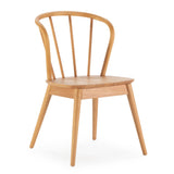 HOMN LIVING Pack 2 Chaises Brisa, Couleur Chêne, Bois Massif, 47 cm (Largeur) 59 cm (Profondeur) 83 cm (Hauteur)