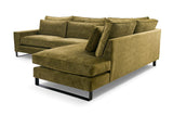 Siblo Canapé d'angle avec Coussins 90x310x224 cm - CORBLACK Collection - Elégant Canape 4 Places - Meubles de Salon - Confortable Canapé - Vert - Côté Droit