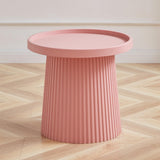 Table basse moderne de forme irrégulière pour salon et bureau - Petite table centrale abstraite avec design peu encombrant - Style milieu du siècle - Couleur rose