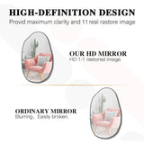 CASSILANDO Miroir Mural irrégulier, Miroir asymétrique à Fixation Murale, Miroir de courtoisie Unique, Miroir décoratif pour Salon, Salle de Bain, Chambre, entrée, décoration Murale 85 x 52 cm