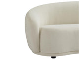 PASCAL MORABITO - Canapé 3 Places en Tissu Bouclette Beige BOVANA de