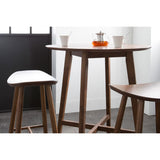 Miliboo Tabouret de Bar Design Noyer H72 cm DEMORY