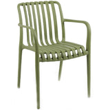Decor Space Chaise Righe avec structure en aluminium, couleur unie de 50 x 56 x 80 cm (vert)