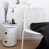 Kartell Componibili, Conteneur 2 éléments, Blanc, Base ronde