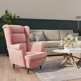 Bussandri Exclusive - Fauteuil velours rose
