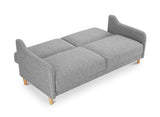 DecoInParis Canapé clic clac 3 Places en Tissu Gris Clair Marlon