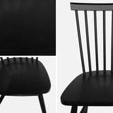 Alice's Home - Lot de 2 chaises Noires à barreaux en Bois d'hévéa. Romie. L 50.8 x P 44.2 x H 90cm