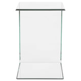 Beliani Table d'Appoint de Chevet en Verre Transparent Design Ultra Moderne Tendance pour Salon ou Chambre Contemporaine