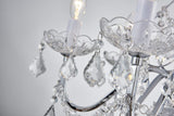 BESTIER Maria Theresa Moderne En Cristal Clair Pendentif Lustre Éclairage LED Plafonnier Luminaire Pour Salle À Manger Salle De Bains Chambre À Coucher Salon 6 E14 Ampoules Requis H65cm X D60cm