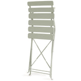 Vanage Bistro Salon de Balcon Gris avec Table & chaises Pliables Vert foncé