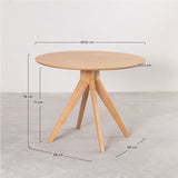 SKLUM Table de Salle à Manger Ronde Ø100 cm en Bois Sekiz -