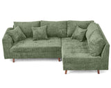 Lisa Design Rune - canapé d'angle Droit 4 Places en Velours texturé