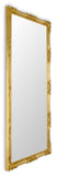 MO.WA Miroir Mural Classique 82x182, Grand Cadre Baroque Feuille d'or, Miroirs Bois, Pleine Longueur, Miroir Long Cadre Baroque, Miroir Classique, Made in Italy