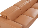 Vente-unique - Canapé d'angle Droit en Cuir de Buffle Camel ANDOR