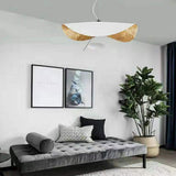 COCOL Lustre LED Lampe Suspendue Feuille D'or Suspendus Lumières Chapeau En Or Noir Lustre Lampe Ligne Suspendue Hauteur Réglable Intégré Restaurant Salon Hôtel Café Bar 11 W (White)