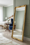 MO.WA Miroir Mural Classique 82x182, Grand Cadre Baroque Feuille d'or, Miroirs Bois, Pleine Longueur, Miroir Long Cadre Baroque, Miroir Classique, Made in Italy