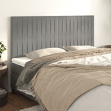 vidaXL Tête de Lit Meubles de Chambre à Coucher Accessoires de Lit Simple Têtes de Cadre de Lit Intérieur Gris Clair 160x5x118/128 cm Velours