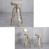 Knjlwa Bar pivotant Industriel Tabouret, Tabouret Pub Cuisine Rustique Vintage for Le Petit déjeuner Bar, comptoir, Cuisine et Maison Hauteur Ajustable Max.Charge 60~200 kg 80cm, avec des Jambes d'or