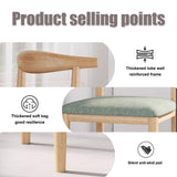 Lot de 4 chaises de salle à manger modernes imperméables en coton et lin avec pieds en métal robuste finition noyer et marron pour salle à manger, salon, chambre à coucher et cuisine