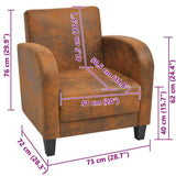vidaXL Fauteuil Salon Salle de Séjour Chambre à Coucher Bureau Intérieur