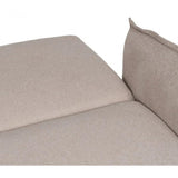 IXIA - Canapé-Lit Beige Tissu Lin Pied métal 214cm