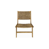 sweeek - Fauteuil Relax de Jardin en Bois et résine Effet Paille. intérieur/extérieur