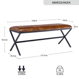 DUHOME Banc à Chaussures, Banc Rembourré avec Pieds en X en Métal Banc Capitonné avec Assise Rembourrée Meuble d’Entrée Tabouret pour Salon, Chambre à Coucher, Couloir,Jaune/Marron
