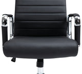 CLP Chaise de Bureau Ergonomique Kolumbus en Cuir véritable, réglable en Hauteur en continu, Charge maximale 150 kg, Couleur:Noir